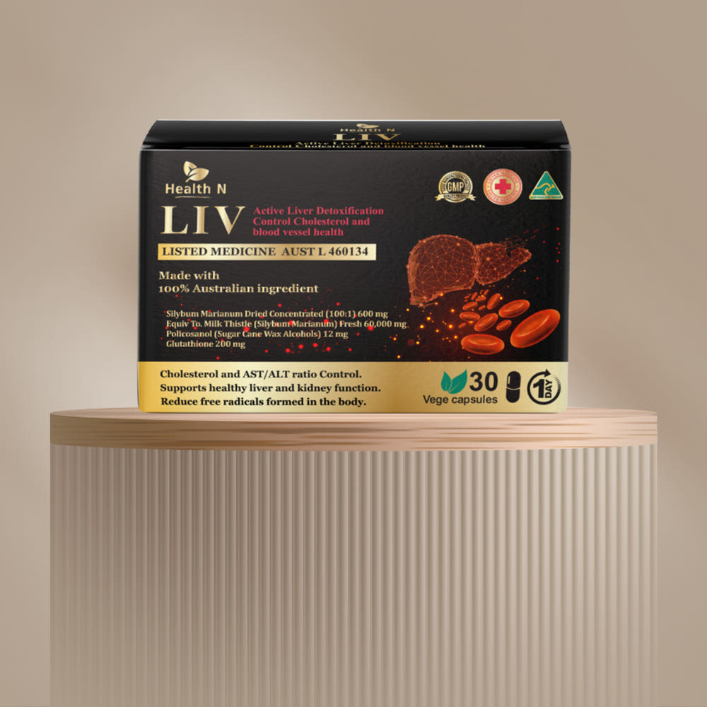 호주 헬스엔 HEALTHN LIV 엘아이브이 폴리코사놀 + 실리마린 + 글루타치온 + 밀크씨슬 30캡슐