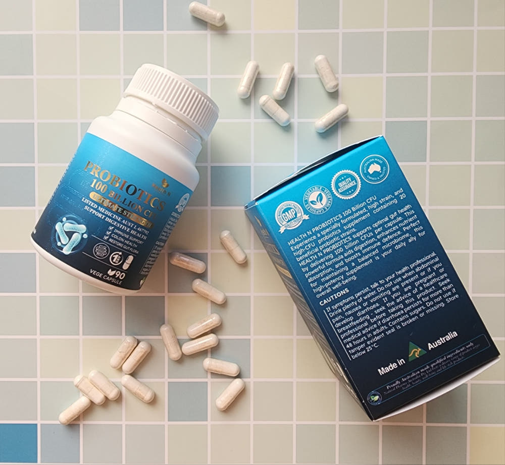 호주 헬스엔 HEALTH N 프로바이오틱스 1000억균 (락토바실러스 14종 & 비피도박테리움 6종 함유) Probiotics 100 Billion CFU 90캡슐