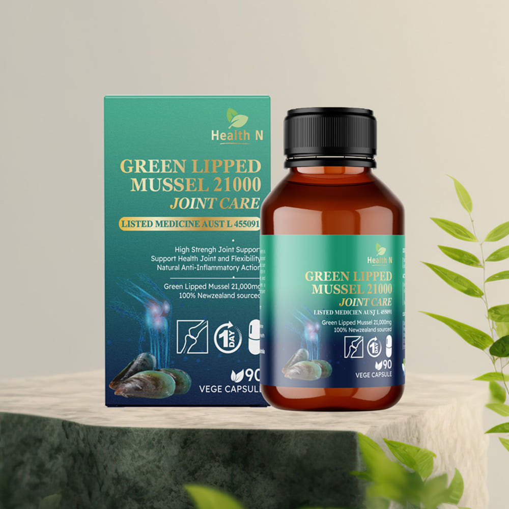 호주 헬스엔 HEALTH N 초록입홍합 21000 조인트 케어 Green Lipped Mussel 21000 Joint Care 90캡슐