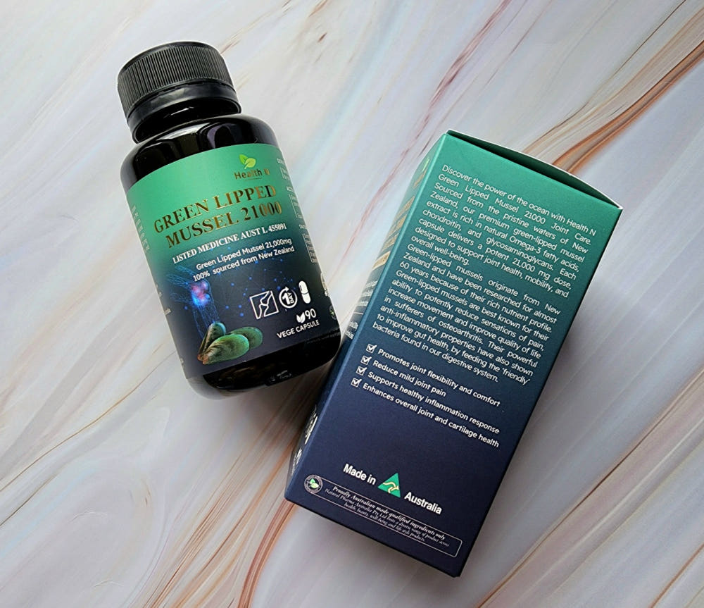 호주 헬스엔 HEALTH N 초록입홍합 21000 조인트 케어 Green Lipped Mussel 21000 Joint Care 90캡슐