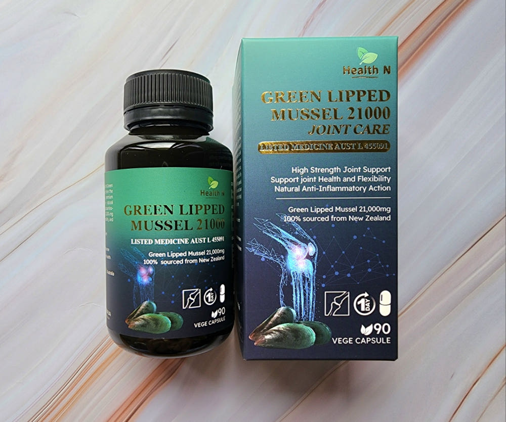 호주 헬스엔 HEALTH N 초록입홍합 21000 조인트 케어 Green Lipped Mussel 21000 Joint Care 90캡슐