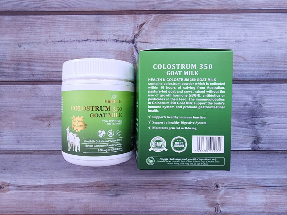 호주 헬스엔 HEALTH N 산양 초유 350 산양유 + 칼슘 + 프로틴 Colostrum 350IgG Goat Milk (츄어블 캔디) 400정