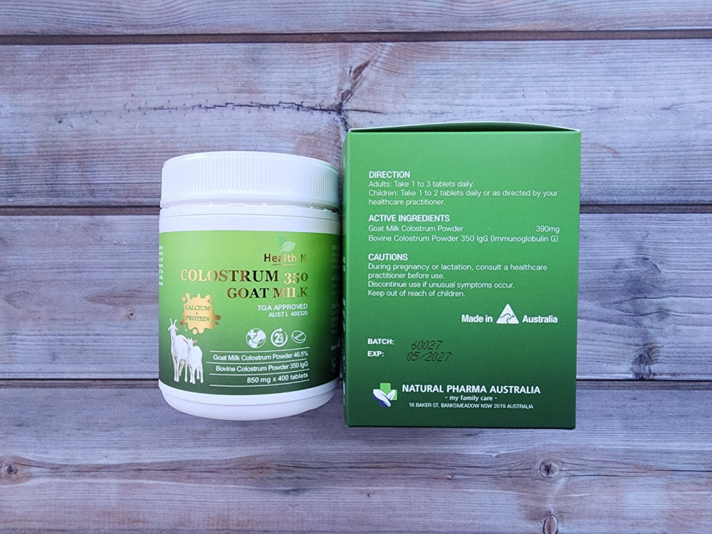 호주 헬스엔 HEALTH N 산양 초유 350 산양유 + 칼슘 + 프로틴 Colostrum 350IgG Goat Milk (츄어블 캔디) 400정