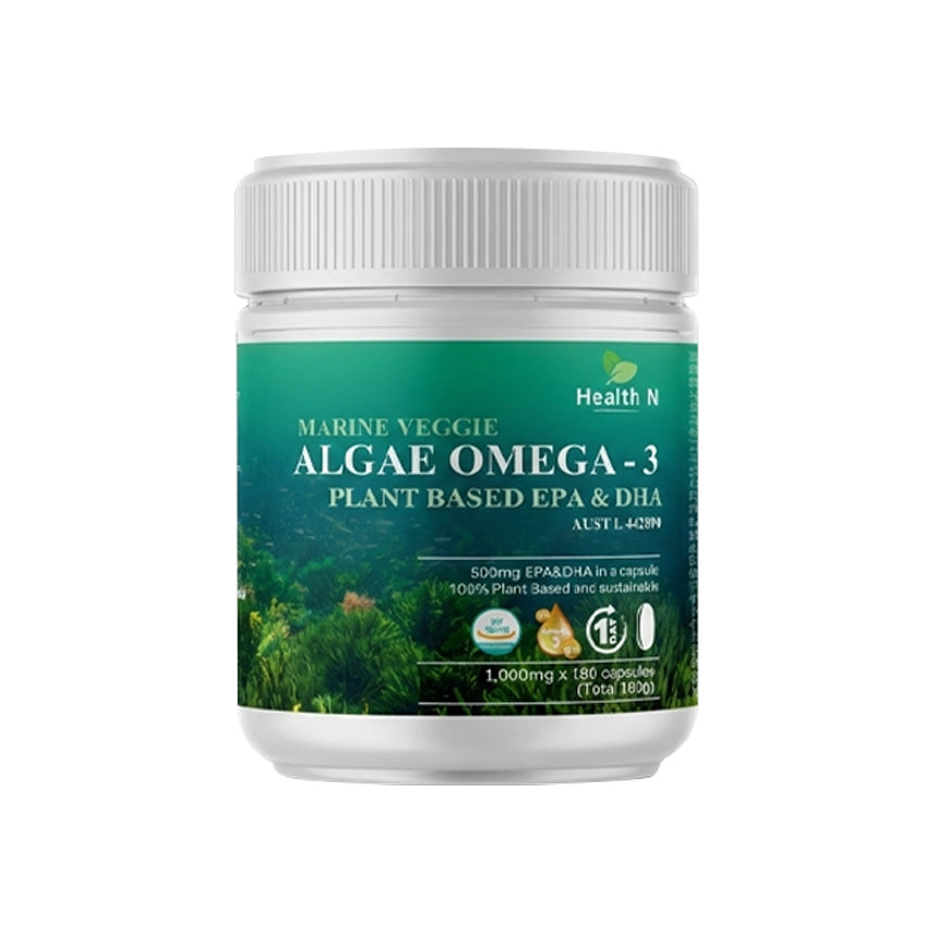 호주 헬스엔 HEALTH N식물성 해조류 오메가 3 (미세조류 시조키트리움) Algae Omega 3 180캡슐