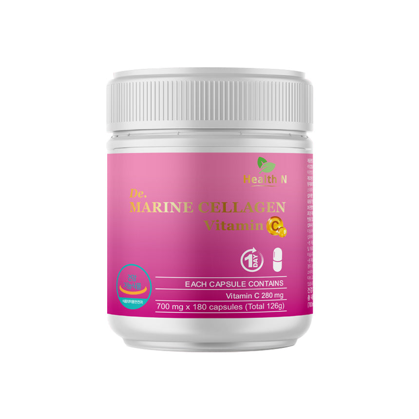 호주 헬스엔 HEALTH N 마린 저분자 콜라겐 (팹타이드 / 피쉬콜라겐) 비타민 C De. Cellagen Marine Collagen Vitamin C 180캡슐