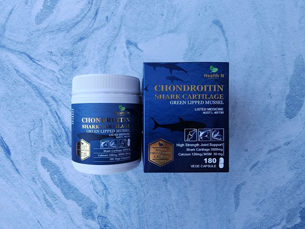 호주 헬스엔 HEALTH N 콘드로이친 상어연골 초록홍합 Chondroitin Shark Cartilage Green Lipped Mussel 180캡슐