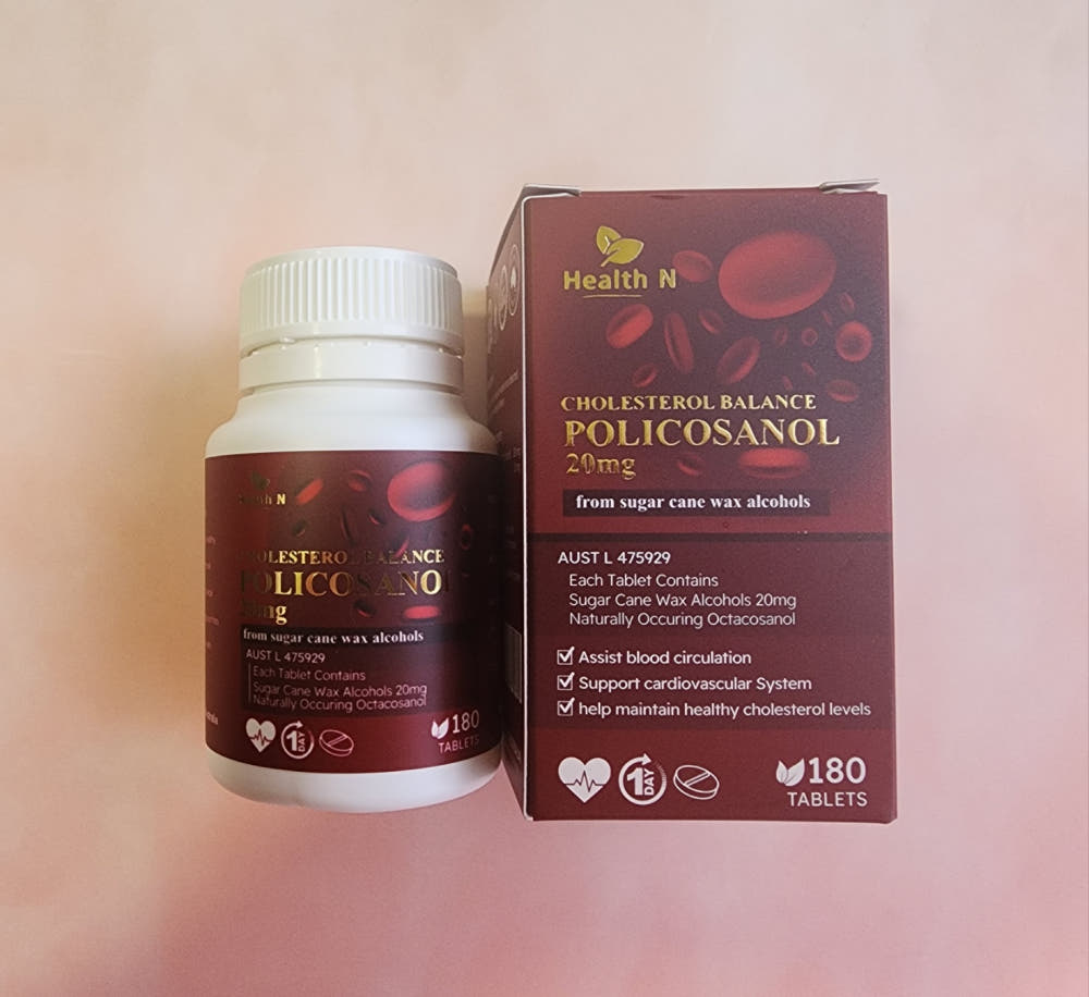 호주 헬스엔 HEALTH N 폴리코사놀 POLICOSANOL 20mg 180정(6개월분)