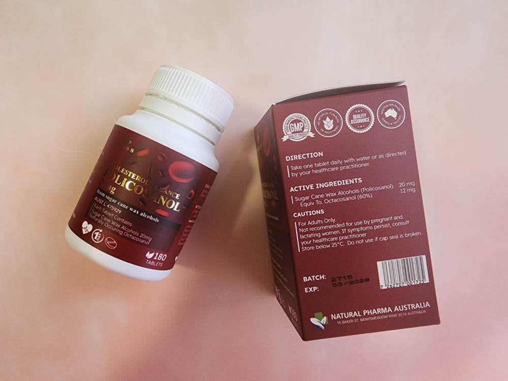 호주 헬스엔 HEALTH N 폴리코사놀 POLICOSANOL 20mg 180정(6개월분)