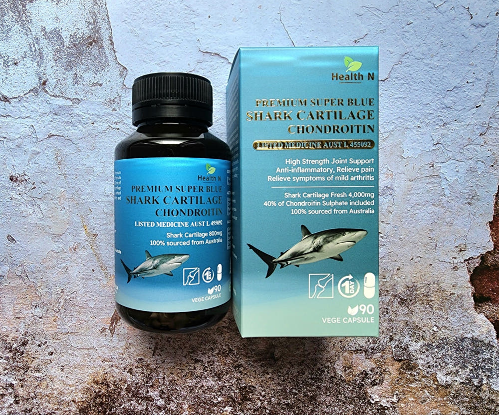 호주 헬스엔 HEALTH N 프리미엄 슈퍼 청상어 연골 콘드로이친 Premium Super Blue Shark Cartilage Chondroitin 90캡슐
