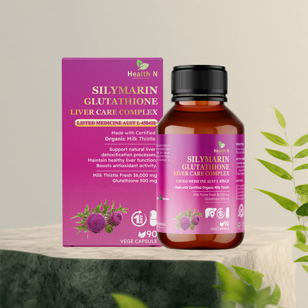 호주 헬스엔 HEALTH N 실리마린 (밀크씨슬 / 야생엉겅퀴) 글루타치온 리버 (간) 케어 Silymarin Glutathione Liver Care Complex 90캡슐