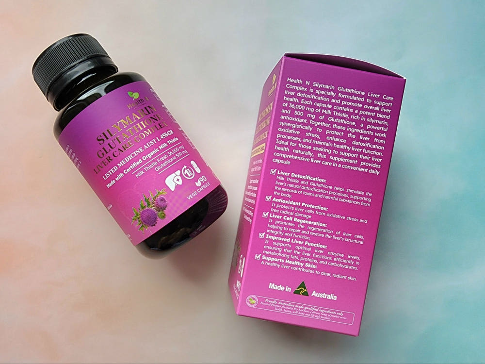 호주 헬스엔 HEALTH N 실리마린 (밀크씨슬 / 야생엉겅퀴) 글루타치온 리버 (간) 케어 Silymarin Glutathione Liver Care Complex 90캡슐