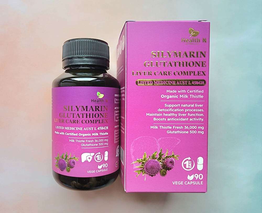 호주 헬스엔 HEALTH N 실리마린 (밀크씨슬 / 야생엉겅퀴) 글루타치온 리버 (간) 케어 Silymarin Glutathione Liver Care Complex 90캡슐