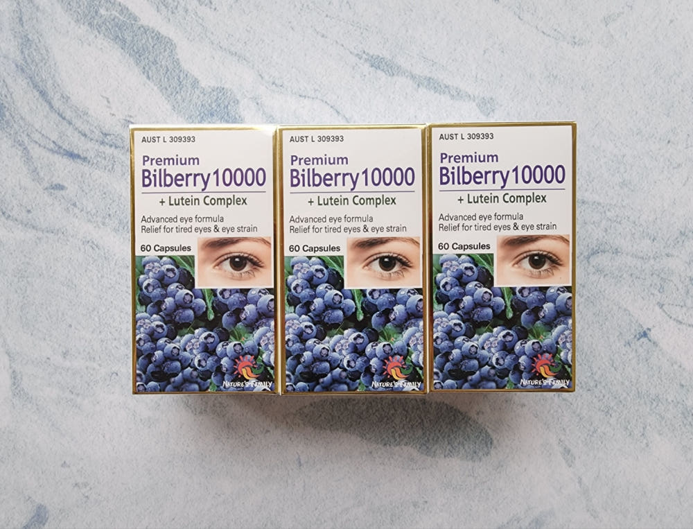Nature's Family 호주 프리미엄 빌베리10000 루테인 60캡슐 X 3통