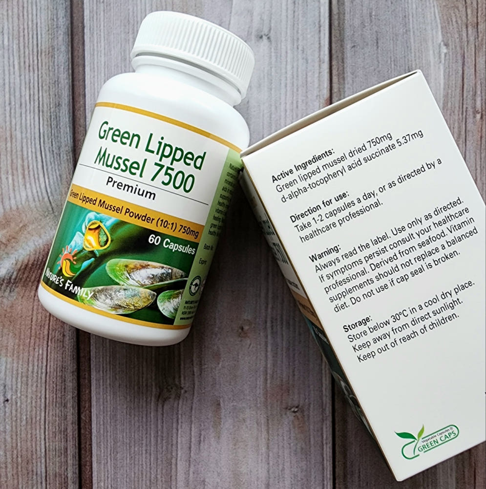 Nature's Family 네이쳐스 패밀리 프리미엄 초록홍합 7500mg 60캡슐 × 3통